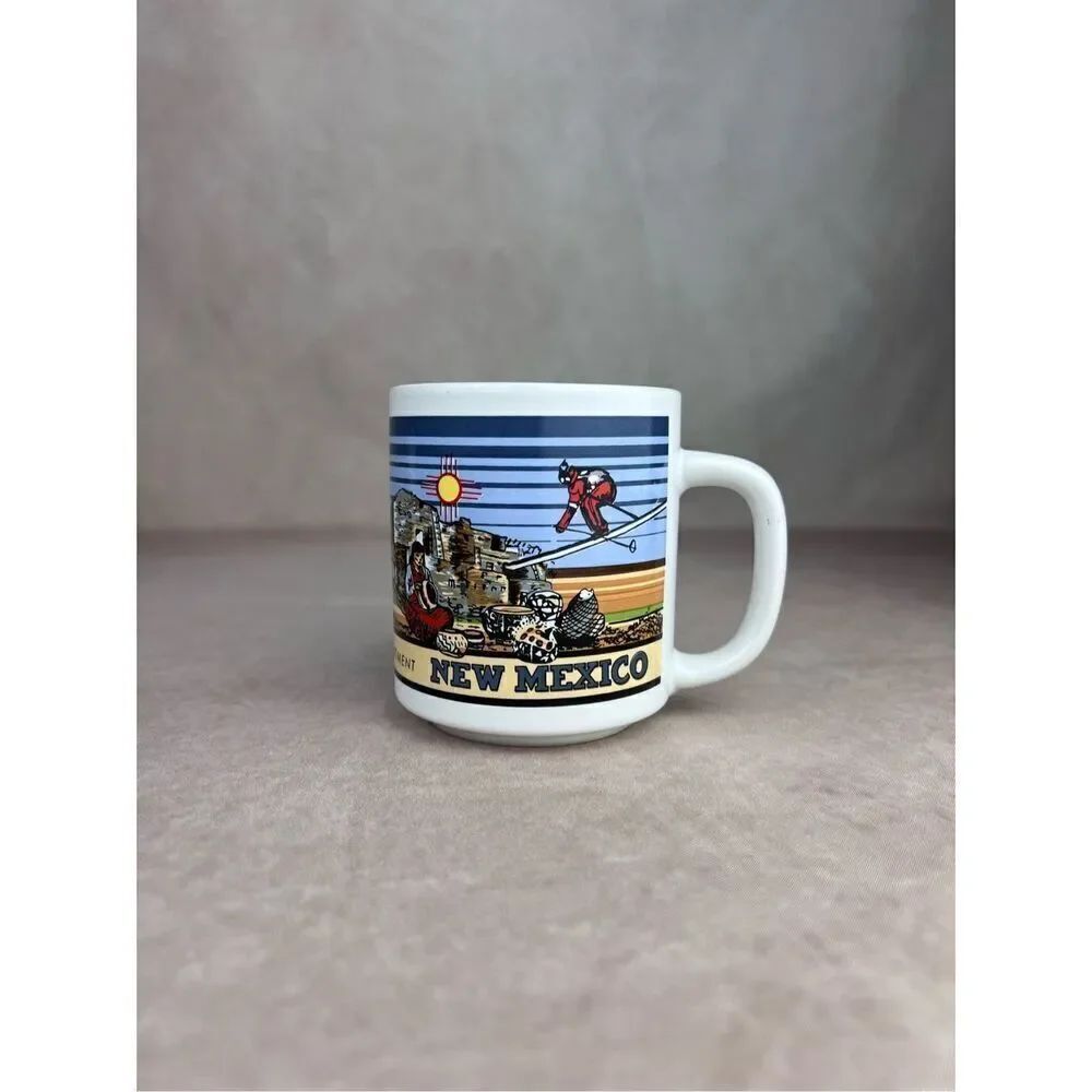 Vintage 1986 New Mexico State Coffee Mug Cowboy Western
